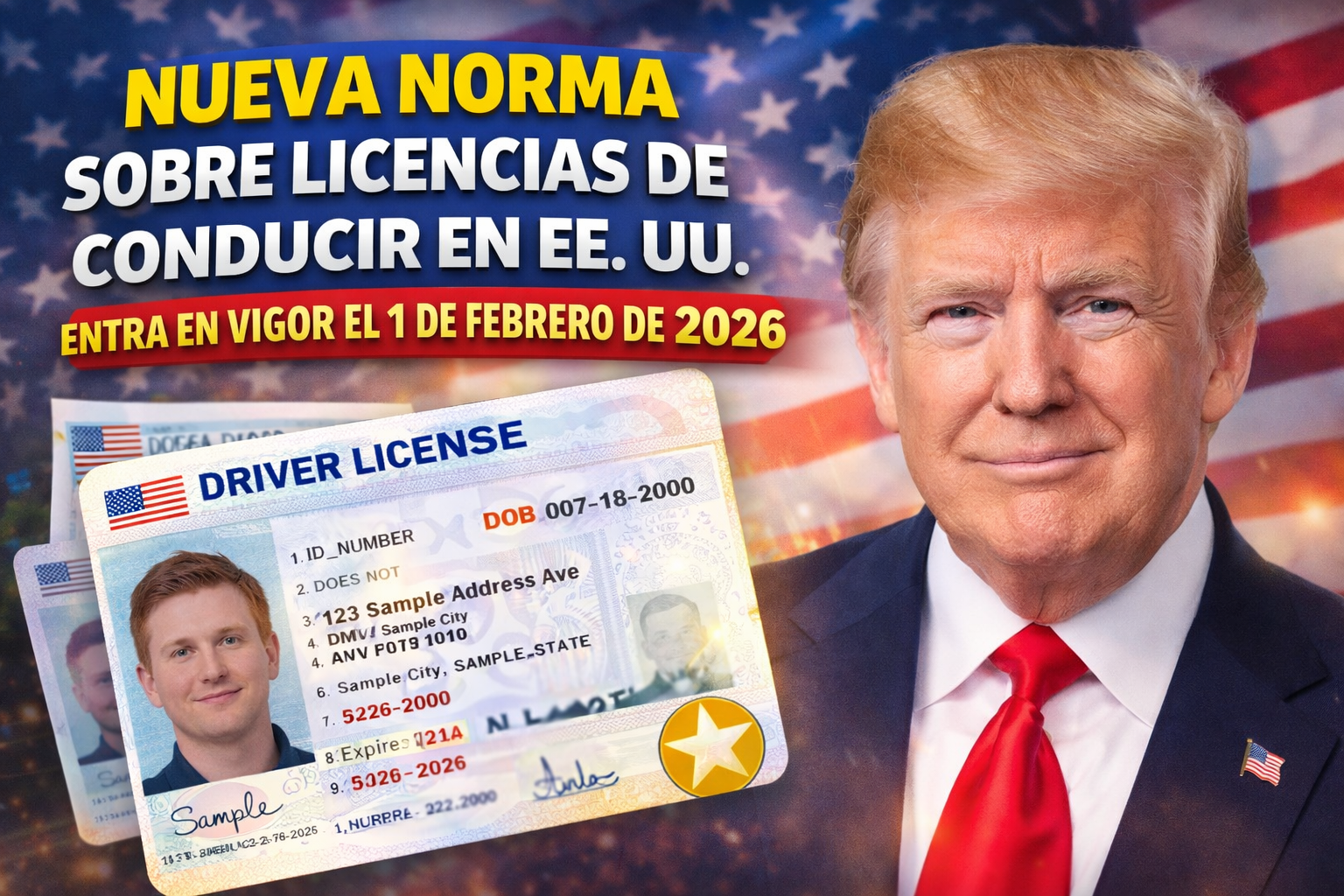 Nueva norma sobre licencias de conducir en EE. UU. entra en vigor el 1 de febrero de 2026